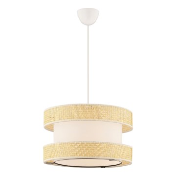 Hanglamp HALO aan snoer 1xE27/60W/230V crème/beige