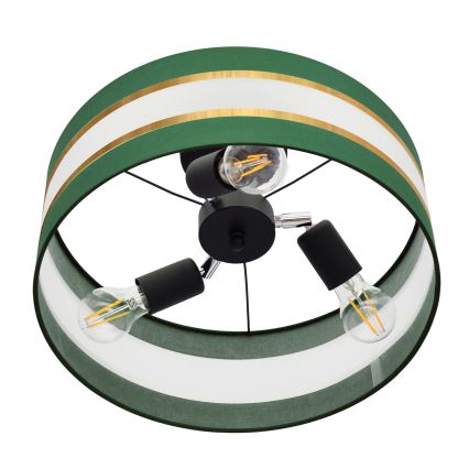 Hanglamp HELEN 3xE27/15W/230V groen/goud