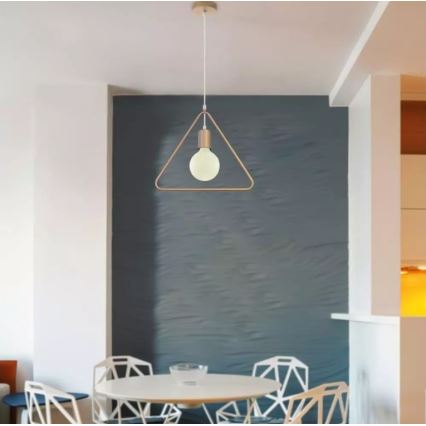 Hanglamp in de vorm van een driehoek aan een koord 1x E27 / 60W / 230V
