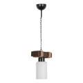 Hanglamp JASMIN 1xE27/40W/230V bruin/wit