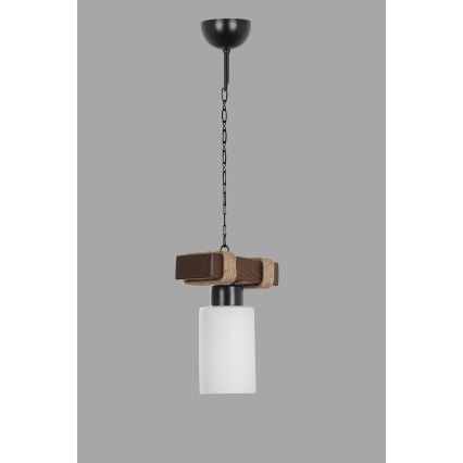 Hanglamp JASMIN 1xE27/40W/230V bruin/wit