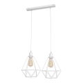 Hanglamp KARO 2xE27/15W/230V wit