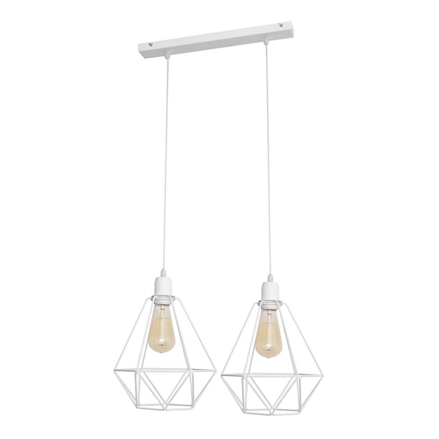 Hanglamp KARO 2xE27/15W/230V wit