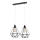 Hanglamp KARO 2xE27/15W/230V zwart