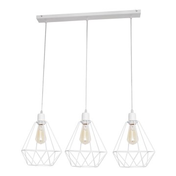 Hanglamp KARO 3xE27/15W/230V wit