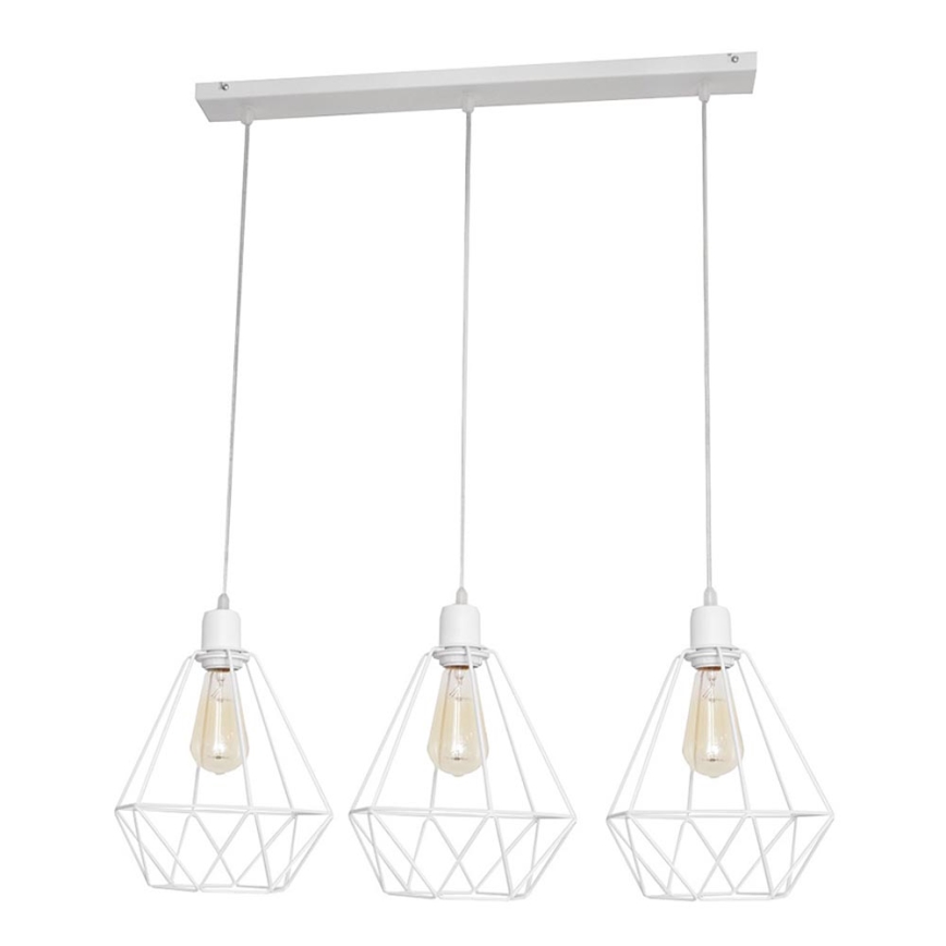 Hanglamp KARO 3xE27/15W/230V wit