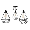 Hanglamp KARO 3xE27/15W/230V zwart