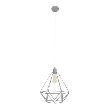 Hanglamp KARO LARGE 1xE27/15W/230V grijs
