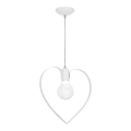 Hanglamp kinderkamer LOVE 1xE27/60W/230V wit