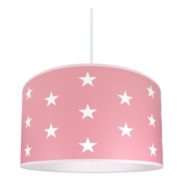 Hanglamp kinderkamer STARS PINK 1xE27/60W/230V