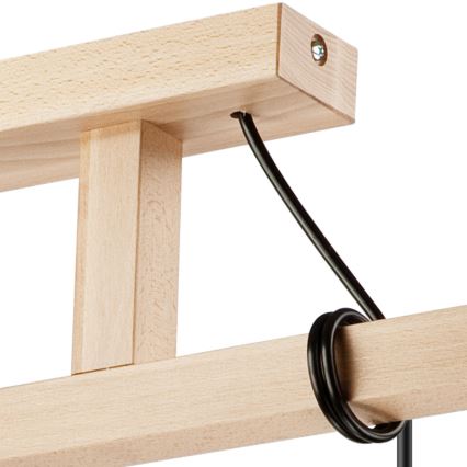 Hanglamp aan kabel LEON 3xE27/60W/230V beuken