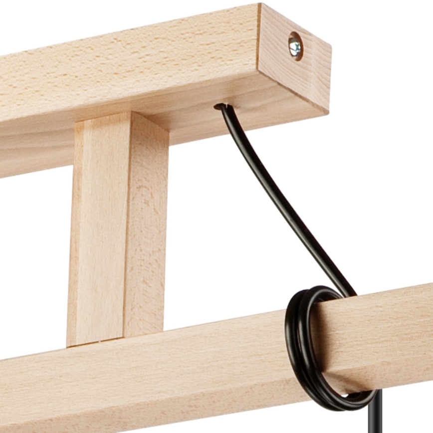 Hanglamp aan kabel LEON 3xE27/60W/230V beuken