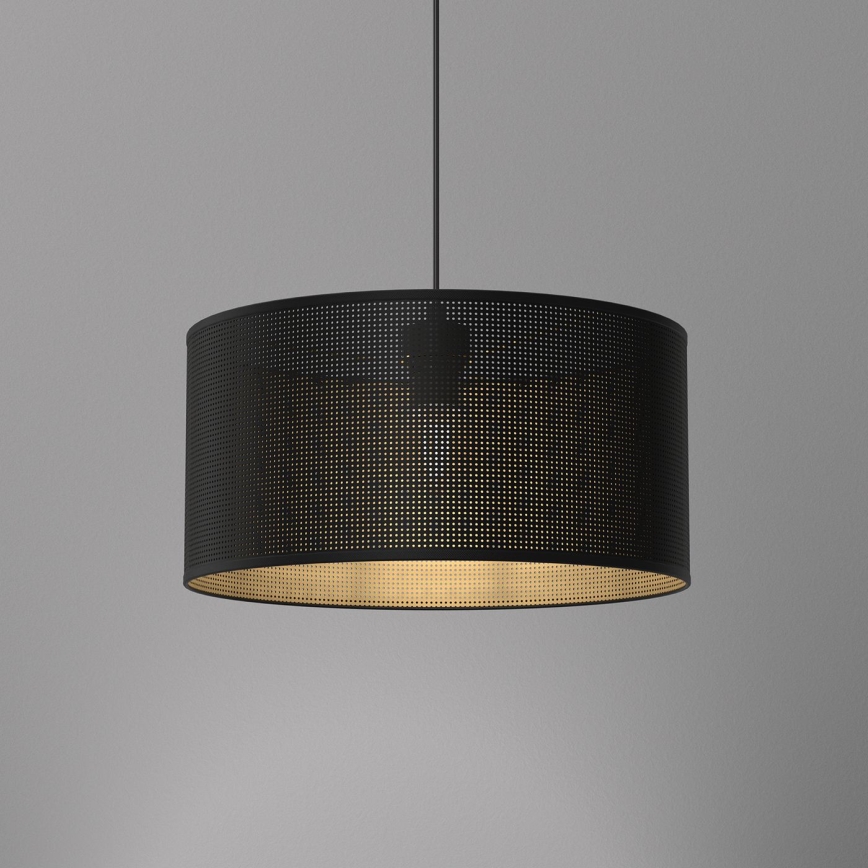 Hanglamp aan kabel LOFT SHADE 1xE27/60W/230V Ø 40 cm zwart/goud