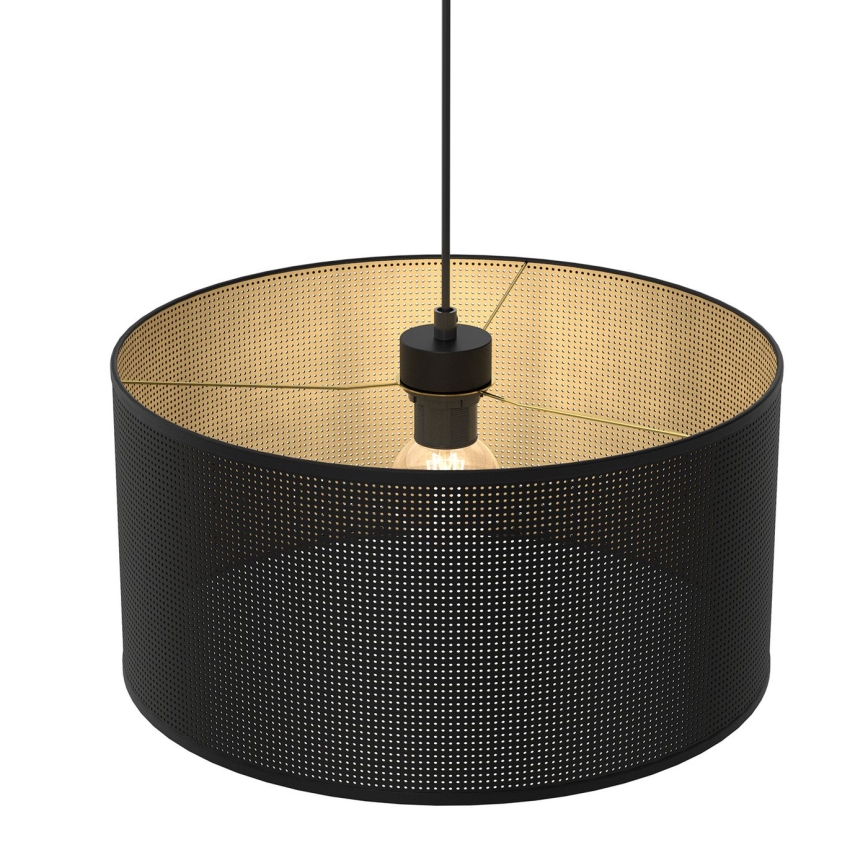 Hanglamp aan kabel LOFT SHADE 1xE27/60W/230V Ø 40 cm zwart/goud