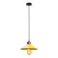 Hanglamp MANAVGAT 1xE27/40W/230V geel/bruin