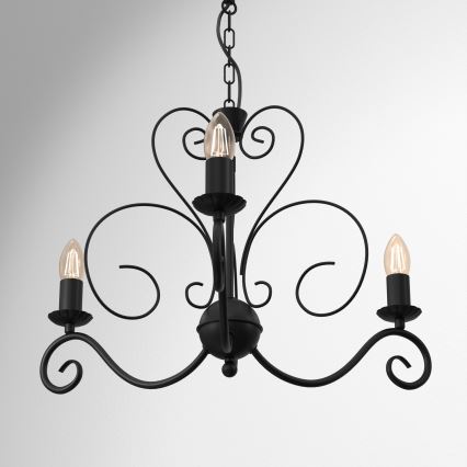 Kroonluchter aan ketting MAURO 3xE14/60W/230V