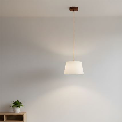 Hanglamp met kabel AIDA 1x E27/60W/230V Ø 25 cm eiken/bruin/wit