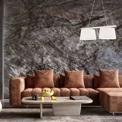 Hanglamp met kabel AIDA 2xE27/60W/230V Ø 35 cm eik/wit