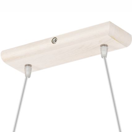 Hanglamp met kabel AIDA 2xE27/60W/230V Ø 35 cm eik/wit