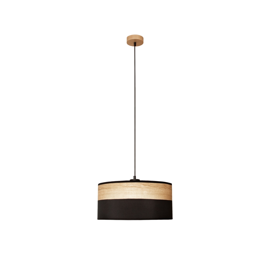 Hanglamp met kabel ALBA 1xE27/15W/230V Ø 40 cm zwart/bruin