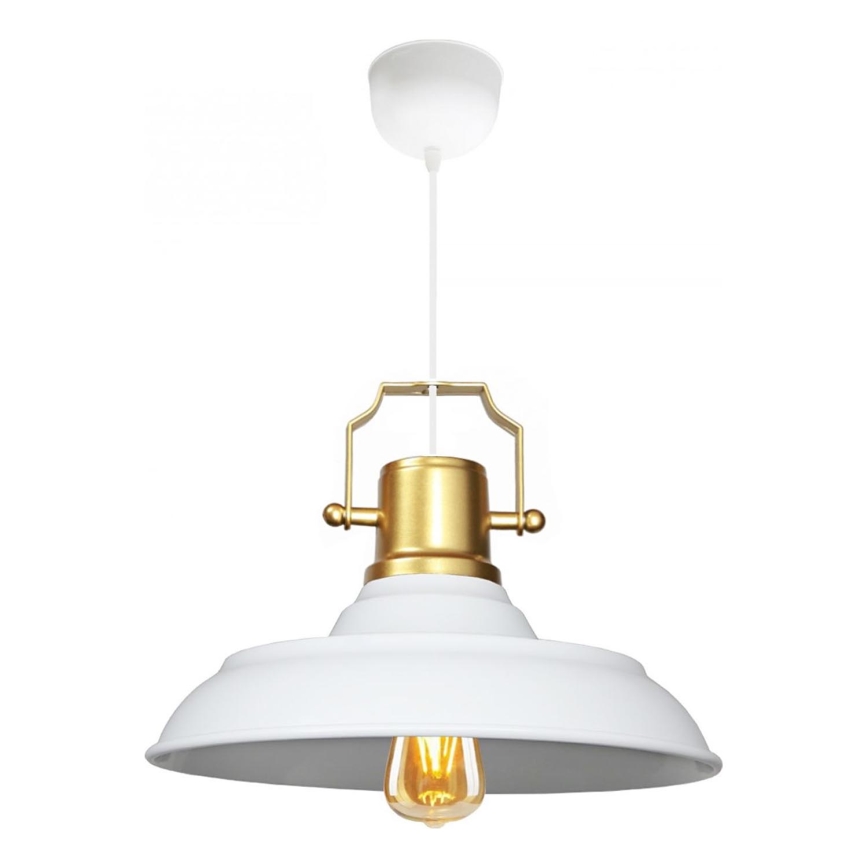 Hanglamp met kabel AYD 1xE27/40W/230V wit/goud