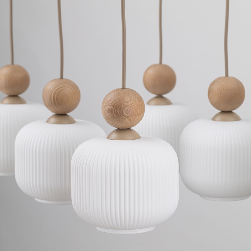 Hanglamp met kabel BALLO 6xE14/10W/230V beige