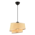 Hanglamp met kabel BARETTE 1xE27/60W/230V beige/glanzend chroom