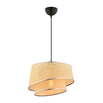 Hanglamp met kabel BARETTE 1xE27/60W/230V beige/glanzend chroom