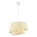 Hanglamp met kabel BARETTE 1xE27/60W/230V crème