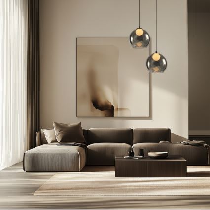 Hanglamp met kabel BRIN 1xG9/15W/230V rookzwart