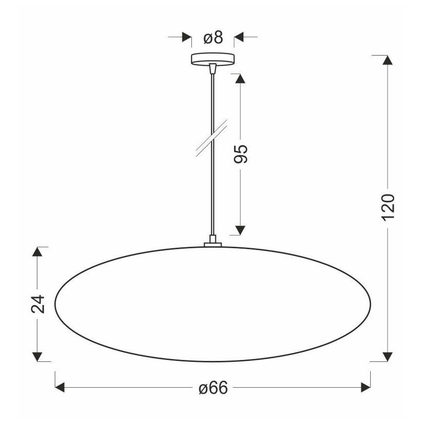 Hanglamp met kabel CAFEE 1xE27/40W/230V Ø 66 cm wit