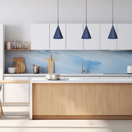 Hanglamp met kabel CAPITAL 1xGX53/15W/230V Ø 17 cm blauw