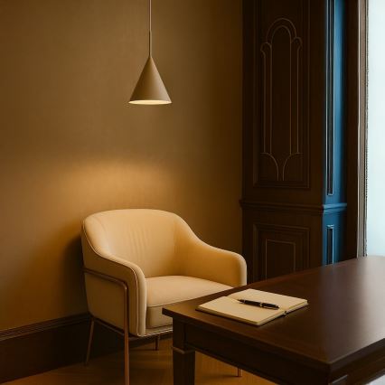 Hanglamp met kabel CAPITAL 1xGX53/15W/230V Ø 17 cm taupe