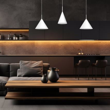 Hanglamp met kabel CAPITAL 1xGX53/15W/230V Ø 32 cm wit