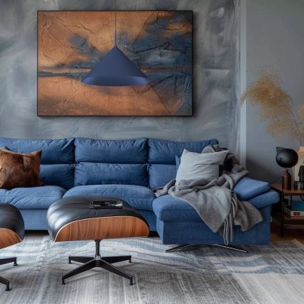 Hanglamp met kabel CAPITAL 1xGX53/15W/230V Ø 46 cm blauw