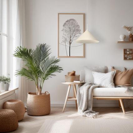 Hanglamp met kabel CAPITAL 1xGX53/15W/230V Ø 46 cm crème