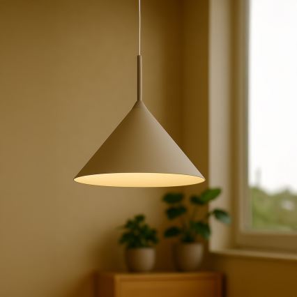 Hanglamp met kabel CAPITAL 1xGX53/15W/230V Ø 46 cm taupe