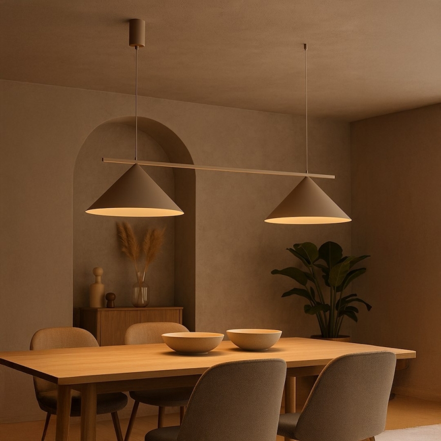 Hanglamp met kabel CAPITAL 2xGX53/15W/230V taupe