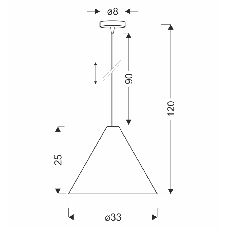 Hanglamp met kabel CONO 1xE27/40W/230V eikenfineer