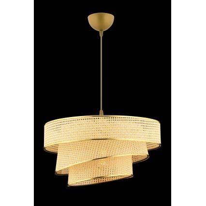 Hanglamp met kabel COUPER 1xE27/60W/230V beige/goud