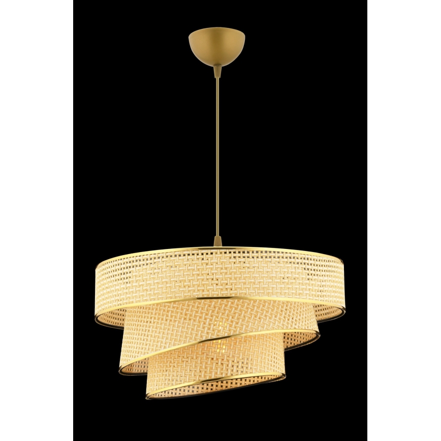 Hanglamp met kabel COUPER 1xE27/60W/230V beige/goud