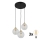 Hanglamp met kabel DEVON 3xE27/15W/230V zwart/helder