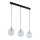 Hanglamp met kabel DEVON 3xE27/15W/230V zwart/helder