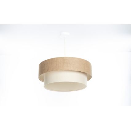 Hanglamp met kabel DUO 1xE27/60W/230V Ø 50 cm beige/crème