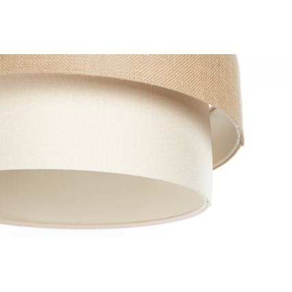 Hanglamp met kabel DUO 1xE27/60W/230V Ø 50 cm beige/crème