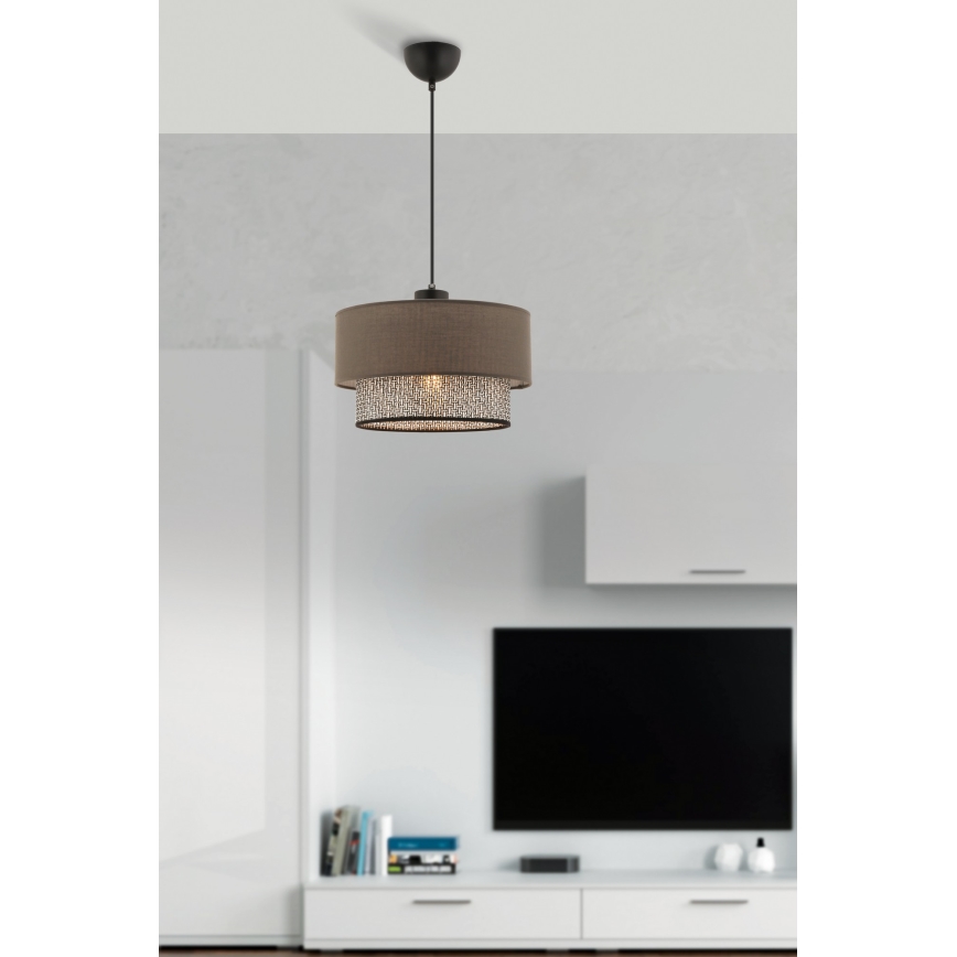 Hanglamp met kabel ECHO 1xE27/60W/230V bruin/grijs
