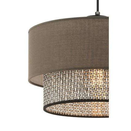 Hanglamp met kabel ECHO 1xE27/60W/230V bruin/grijs