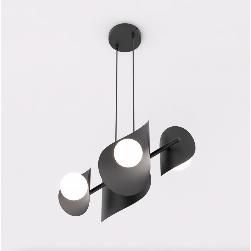 Hanglamp met kabel ELEMENTI 4xG9/8W/230V zwart