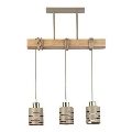 Hanglamp met kabel ELEN 3xE27/35W/230V beige/goud/bruin