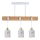 Hanglamp met kabel ELEN 3xE27/35W/230V wit/goud/bruin